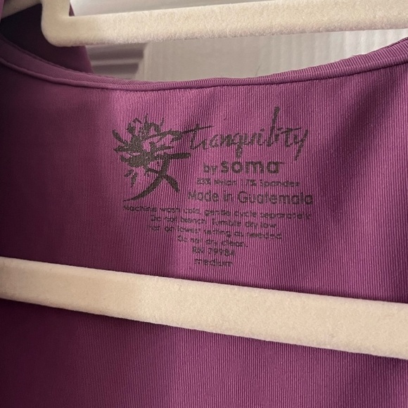 Tranquility by Soma Purple Wrap Style Athletic Hoodie Size Medium - Picture 2 of 4